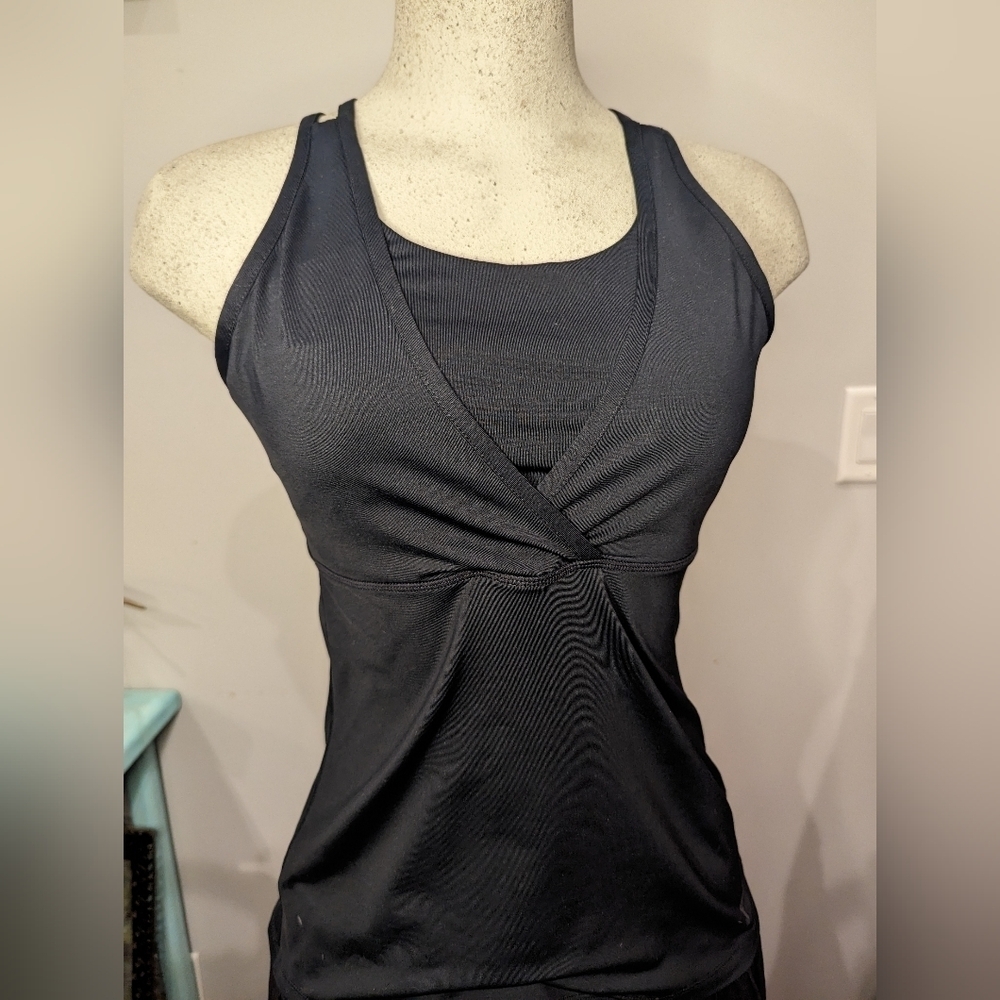 Merrell black strappy active tank Opti Wick Upf 50 Size M Worn Once!